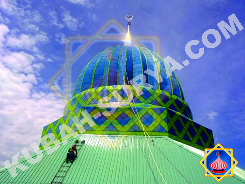 Gambar Kubah Masjid Enamel Sorowako Sinarsuryaabadi